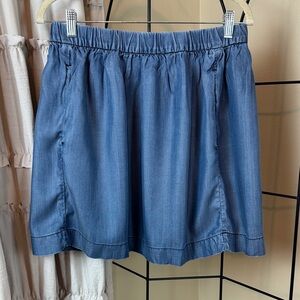 Gap 1969 Tencel Denim Chambray Circle Skirt Size MP
